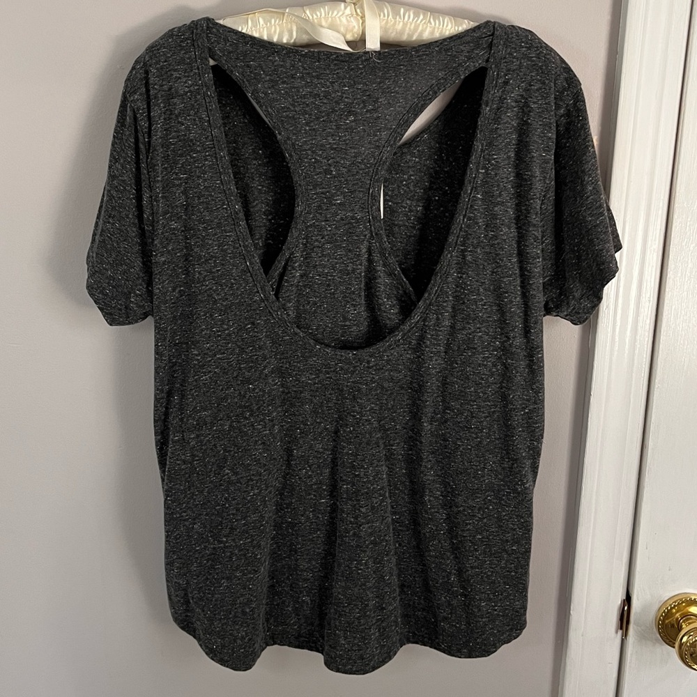 Gray Cross-back Top